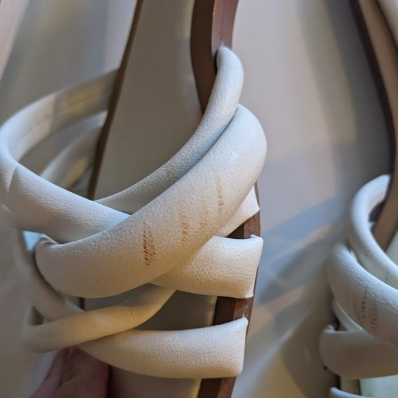 Zara Flat Strappy Sandals (White) - Picture 2 of 3